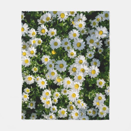 Spring Daisy Field: Serene achtergrond Fleece Deken (Voorkant)