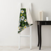 Spring Daisy Field: Serene achtergrond Sherpa Deken (In situ)