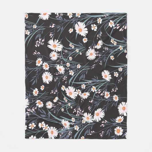 Spring Daisy Floral naadloos ontwerp Fleece Deken (Voorkant)