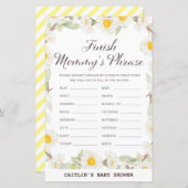 Spring Daisy Flower Baby shower Game (Voorkant / Achterkant)