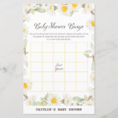 Spring Daisy Flower Baby shower Game (Voorkant)