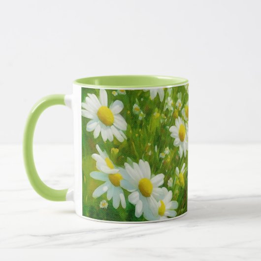 Spring Daisy Flowers Tuin Art Mok Cup (Links)