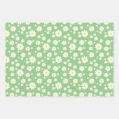 Spring Daisy Pattern Pastel Paars Blue Green Inpakpapier Vel (Voorkant 2)