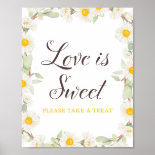 Spring Daisy Thapse Bridal Teken Baby shower Poster