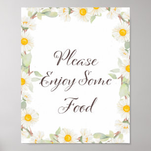 Spring Daisy Thapse Bridal   Teken Baby shower Poster