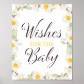 Spring Daisy Themed Bridal | Baby Shower Sign Poster (Voorkant)