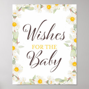 Spring Daisy Themed Bridal   Baby Shower Sign Poster