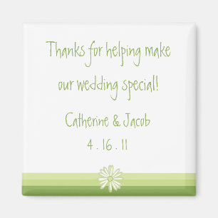 Spring Daisy Wedding Favor Magnet