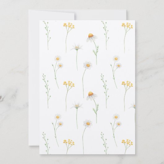 Spring Daisy Wedding Save the Date Invitation Kaart (Achterkant)