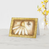 Spring Daisy - Wenskaart Kaart (Gele Bloem)