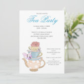 Spring Dames Tea Party Ideeën Kaart (Staand voorkant)