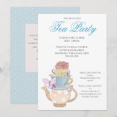 Spring Dames Tea Party Ideeën Kaart (Voorkant / Achterkant)