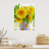 Spring Dandelion Bouquet Poster (Keuken)