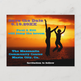 Spring de bezem briefkaart