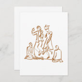 Spring de Bezem sparen de Kaart van de Datum (Voorkant / Achterkant)