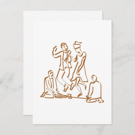 Spring de Bezem sparen de Kaart van de Datum (Voorkant / Achterkant)