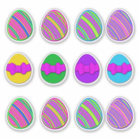 Spring Decorated Easter Egg Stickers (Voorkant)