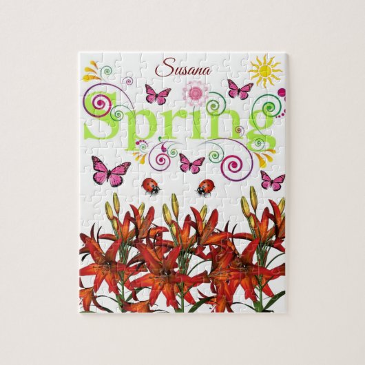 Spring Decorative Jigzaag Puzzle Legpuzzel (Verticaal)