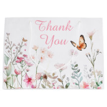 Spring Deep Pink Butterfly Floral Baby shower