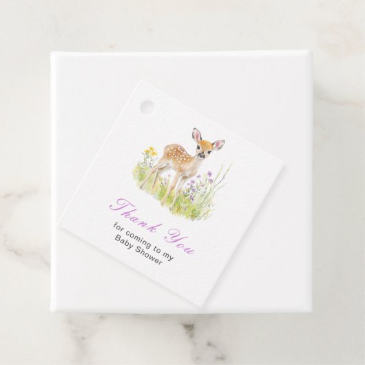 Spring Deer Baby Shower Bedankjes Labels (In situ)
