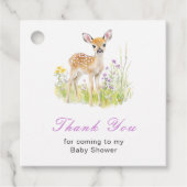 Spring Deer Baby Shower Bedankjes Labels (Voorkant)