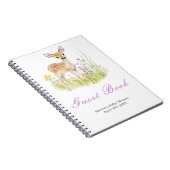 Spring Deer Baby Shower Guest Book Notitieboek (Rechterzijde)