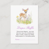Spring Deer Baby shower Luier Raffle Informatiekaartje (Voorkant)