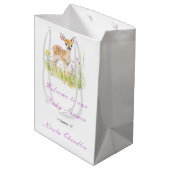 Spring Deer Baby shower Medium Cadeauzakje (Achterkant Gekanteld)