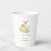 Spring Deer Baby shower Papieren beker (Voorkant)