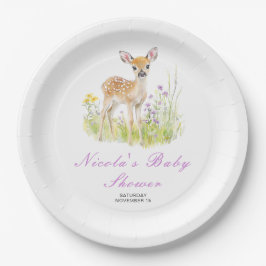 Spring Deer Baby shower Papieren Bordje