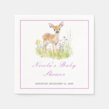Spring Deer Baby shower servet