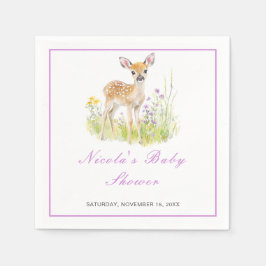 Spring Deer Baby shower servet