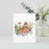 Spring Deer Briefkaart (Staand voorkant)