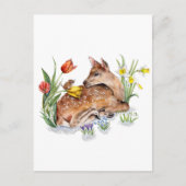 Spring Deer Briefkaart (Voorkant)