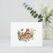 Spring Deer Briefkaart (Staand voorkant)