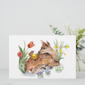 Spring Deer Briefpapier (Staand voorkant)
