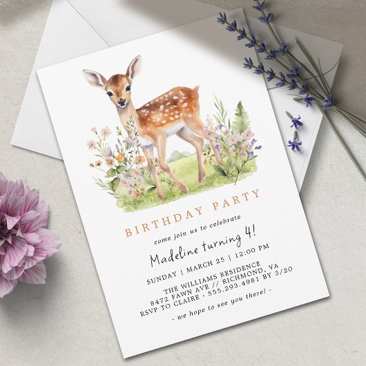 Spring Deer Fawn | Schattigee grillige meiden verj Kaart