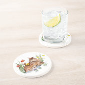 Spring Deer Zandsteen Onderzetter (Zijkant)