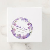 Spring Delicate Violet Baby shower Bedankt Bedankjes Labels (In situ)
