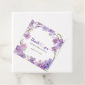 Spring Delicate Violet Baby shower Bedankt Bedankjes Labels (In situ)