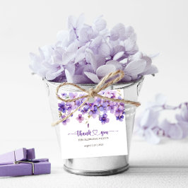Spring Delicate Violet Baby shower Bedankt Bedankjes Labels