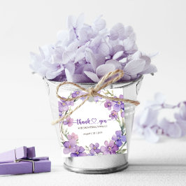 Spring Delicate Violet Baby shower Bedankt Bedankjes Labels