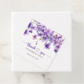 Spring Delicate Violet Baby shower Bedankt Bedankjes Labels (In situ)