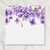 Spring Delicate Violet Baby shower Bedankt Bedankjes Labels (Achterkant)