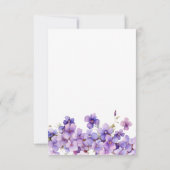 Spring Delicate Violet Flowers Baby shower Bedankkaart (Achterkant)