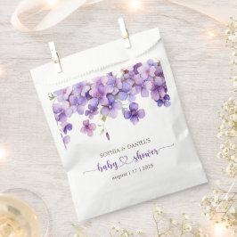 Spring Delicate Violet Flowers Baby shower Bedankzakje