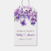 Spring Delicate Violet Flowers Baby shower Cadeaulabel (Voorkant)