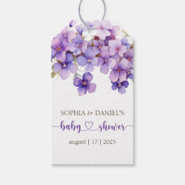 Spring Delicate Violet Flowers Baby shower Cadeaulabel