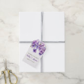 Spring Delicate Violet Flowers Baby shower Cadeaulabel (Met Touw)