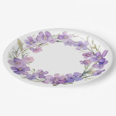Spring Delicate Violet Flowers Baby shower Papieren Bordje (Gekanteld)